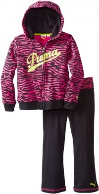 Puma - Kids Girls 2-6X Little Zebra Print Hoodie Set, Black, 5 Puma - Kids Girls 2-6X Little Zebra Print Hoodie Set, Black, 5