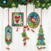 Dimensions Counted Cross Stitch, Jingle Bell Ornament set Dimensions Counted Cross Stitch, Jingle Bell Ornament set