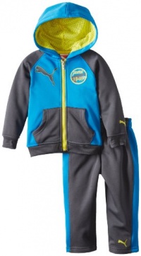 Puma - Kids Baby-Boys Infant Raglan Fleece Set, Active Blue, 18 Months Puma - Kids Baby-Boys Infant Raglan Fleece Set, Active Blue, 18 Months