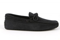 Tod's Mens Shoes Navy Suede Gommino Front Tie Moccasins Tod's Mens Shoes Navy Suede Gommino Front Tie Moccasins