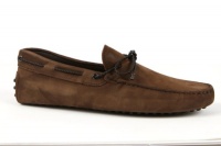 Tod's Mens Shoes Brown Leather Gommino Braided Front Tie Moccasins Tod's Mens Shoes Brown Leather Gommino Braided Front Tie Moccasins
