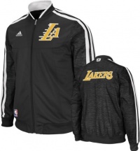 Los Angeles Lakers Adidas Home Weekday 2012-2013 Authentic On-Court Jacket - Black Los Angeles Lakers Adidas Home Weekday 2012-2013 Authentic On-Court Jacket - Black