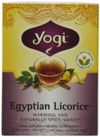 Yogi Egyptian Licorice, Herbal Tea Supplement, 16-Count Tea Bags (Pack of 6) Yogi Egyptian Licorice, Herbal Tea Supplement, 16-Count Tea Bags (Pack of 6)