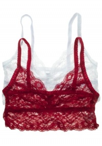 Anemone Women's Lace Elastic Sheer Bralettes (2 Pack) Anemone Women's Lace Elastic Sheer Bralettes (2 Pack)