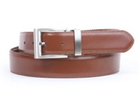 Men's Nickel Free Clamp on Buckle 1 1/4 Inch (34 mm) Plain/Croco Print Reversible Stitching Feather Edged Genuine Leather Belt Men's Nickel Free Clamp on Buckle 1 1/4 Inch (34 mm) Plain/Croco Print Reversible Stitching Feather Edged Genuine Leather Belt