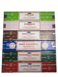 Set of 6 Incense Nag Champa Fortune Jasmine Patchouli Romance and Rain Forest... Set of 6 Incense Nag Champa Fortune Jasmine Patchouli Romance and Rain Forest...