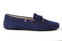 Tod's Womens Shoes Purple Leather Gommino Front Tie Moccasins Tod's Womens Shoes Purple Leather Gommino Front Tie Moccasins