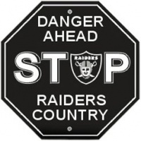 NFL Oakland Raiders Stop Sign NFL Oakland Raiders Stop Sign
