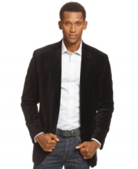 Pull your look together with a luxe velvet blazer from Alfani RED. Pull your look together with a luxe velvet blazer from Alfani RED.