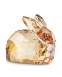 Sparkly rabbit. The Swarovski hare figurine has a faceted crystal fleece and golden brown hue that's sure to warm any collector's heart. Sparkly rabbit. The Swarovski hare figurine has a faceted crystal fleece and golden brown hue that's sure to warm any collector's heart.