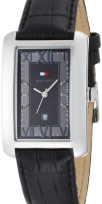 Tommy Hilfiger Men's 1710260 Classic Stainless Steel and Black Tank Watch Tommy Hilfiger Men's 1710260 Classic Stainless Steel and Black Tank Watch
