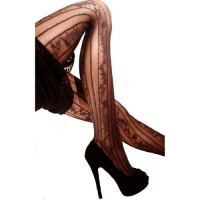 Gray Victorian IVY Pattern Lace Tights Stockings Gray Victorian IVY Pattern Lace Tights Stockings