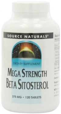 Source Naturals Mega Strength Beta Sitosterol, 375mg, 120 Tablets (Pack of 2) Source Naturals Mega Strength Beta Sitosterol, 375mg, 120 Tablets (Pack of 2)