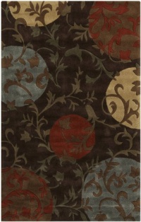 Surya Cosmopolitan Contemporary Area Rug, 5 by 8-Feet, Dark Brown Surya Cosmopolitan Contemporary Area Rug, 5 by 8-Feet, Dark Brown