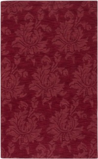 Area Rug 3x5 Rectangle Solid/Striped Ruby Red Color - Surya Mystique Rug from RugPal Area Rug 3x5 Rectangle Solid/Striped Ruby Red Color - Surya Mystique Rug from RugPal