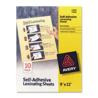 Avery Self-Adhesive Laminating Sheets, 9 x 12, Pack of 10 (73603) Avery Self-Adhesive Laminating Sheets, 9 x 12, Pack of 10 (73603)