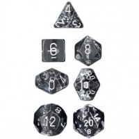 Polyhedral 7-Die Translucent Dice Set - Clear Polyhedral 7-Die Translucent Dice Set - Clear