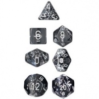 Polyhedral 7-Die Translucent Dice Set - Clear