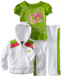 Ecko Red Baby-girls Infant 3 Piece French Terry Set Ecko Red Baby-girls Infant 3 Piece French Terry Set