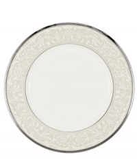 For more than 90 years, Noritake has made an art of setting the table. Whether you host gala home soirees or prefer to dine casually with the family, Noritake has a perfect tabletop setting for you. The dinner plates from the formal Silver Palace collection are masterpieces of textural contrast, combining smooth white bone china with a band of embossed, silver-trimmed detailing, lavishly finished with a polished platinum rim. For more than 90 years, Noritake has made an art of setting the table. Whether you host gala home soirees or prefer to dine casually with the family, Noritake has a perfect tabletop setting for you. The dinner plates from the formal Silver Palace collection are masterpieces of textural contrast, combining smooth white bone china with a band of embossed, silver-trimmed detailing, lavishly finished with a polished platinum rim.
