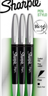 Sharpie Pen Grip Fine Point Pen, 3 Black Pens (1758052) Sharpie Pen Grip Fine Point Pen, 3 Black Pens (1758052)