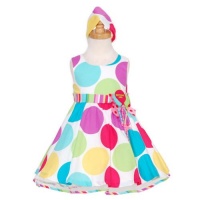 Bonnie Baby Large Dots Birthday Dress with Headband Bonnie Baby Large Dots Birthday Dress with Headband
