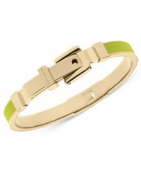 MICHAEL Michael Kors Gold Tone Lime Epoxy Buckle Bangle Bracelet MICHAEL Michael Kors Gold Tone Lime Epoxy Buckle Bangle Bracelet