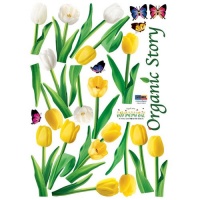 (20x28) Tulips and Butterflies Organic Story Wall Decal (20x28) Tulips and Butterflies Organic Story Wall Decal