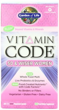 Garden of Life Vitamin Code 50 and Wiser Women's Multivitamin Supplement, 240 Count Garden of Life Vitamin Code 50 and Wiser Women's Multivitamin Supplement, 240 Count