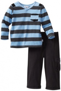 Splendid Littles Baby-Boys Charcoal Rugby Stripe Mix V-Neck Set, Sky, 12-18 Months Splendid Littles Baby-Boys Charcoal Rugby Stripe Mix V-Neck Set, Sky, 12-18 Months