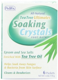 Pedifix Tea Tree Ultimates Soaking Crystals Foot Bath, 1 ounce,  6 Packets