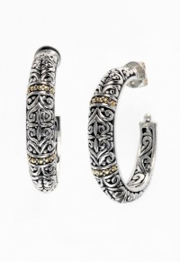 Effy Jewlery Balissima Sterling Silver and 18K Gold Hoop Earrings Effy Jewlery Balissima Sterling Silver and 18K Gold Hoop Earrings