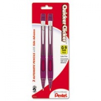 Pentel Quicker Clicker Automatic Pencil, 0.9mm, Transparent Burgundy Barrel, 2 Pack (PD349BP2-K6) Pentel Quicker Clicker Automatic Pencil, 0.9mm, Transparent Burgundy Barrel, 2 Pack (PD349BP2-K6)