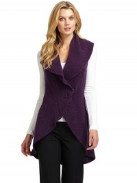 THE LOOKDraped cascading rufflesAllover plush knit constructionTHE FITAbout 31 from shoulder to hemTHE MATERIALExtrafine wool/polyamide/elastaneFully linedCARE & ORIGINDry cleanImportedModel shown is 5'9 (175cm) wearing US size Small. THE LOOKDraped cascading rufflesAllover plush knit constructionTHE FITAbout 31 from shoulder to hemTHE MATERIALExtrafine wool/polyamide/elastaneFully linedCARE & ORIGINDry cleanImportedModel shown is 5'9 (175cm) wearing US size Small.