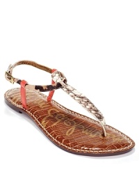 With a luxe mix of exotic textures and hues, Sam Edelman's thongs are a wild twist on hot-weather style.