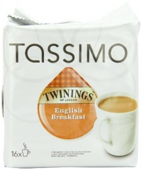 Twinings English Breakfast Tea, 16-Count T-Discs for Tassimo Brewers (Pack of 3)