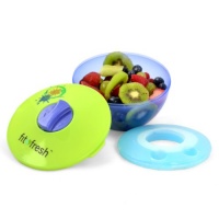 Fit & Fresh Kid's Fruit & Salad POD, Assorted Black, Blue, Green, Pink, 2 1/2 Cups