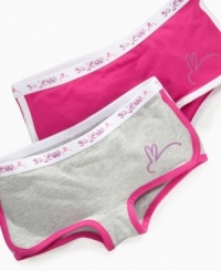 Help her stay stylish even when she's sporty with these cute gym shorts from So Jenni. Help her stay stylish even when she's sporty with these cute gym shorts from So Jenni.