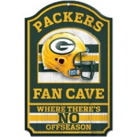 NFL Green Bay Packers 11-by-17 inch Fan Cave No Offseason Wood Sign NFL Green Bay Packers 11-by-17 inch Fan Cave No Offseason Wood Sign
