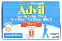 Jr. Strength Advil Tablets, For Ages 6 - 11 years, 24 Coated Tablets, (Pack of 2) Jr. Strength Advil Tablets, For Ages 6 - 11 years, 24 Coated Tablets, (Pack of 2)