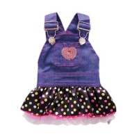 Sweet Heart Sequins Denim Dog Dress for Dog Shirt Fashion Dog Clothes Pet Dress,XL Sweet Heart Sequins Denim Dog Dress for Dog Shirt Fashion Dog Clothes Pet Dress,XL