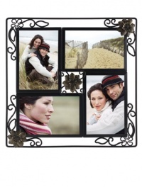 Malden Ironworks Black and Gold Floral Frame, 4 Opening Collage, 4-Inch by 6-Inch Malden Ironworks Black and Gold Floral Frame, 4 Opening Collage, 4-Inch by 6-Inch
