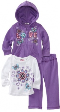 Young Hearts Baby-Girls Infant 3 Piece Love Fleece Jacket Set Young Hearts Baby-Girls Infant 3 Piece Love Fleece Jacket Set