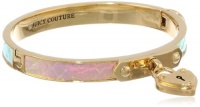 Juicy Couture Iridescent Skinny Padlock Leather Hinged Bangle Bracelet, 2.36 Juicy Couture Iridescent Skinny Padlock Leather Hinged Bangle Bracelet, 2.36