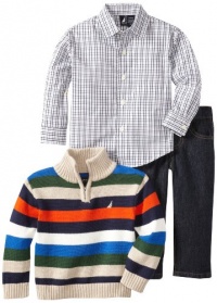 Nautica Boys 2-7 3Pc 1/4 Zip Sweater Set Nautica Boys 2-7 3Pc 1/4 Zip Sweater Set