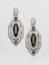 EXCLUSIVELY AT SAKS.COM Faceted, dark stones framed by sparkling pavé crystals hand-set in an elegant design. CrystalsGlassRhodium-plated brassDrop, about 1.25Post backImported EXCLUSIVELY AT SAKS.COM Faceted, dark stones framed by sparkling pavé crystals hand-set in an elegant design. CrystalsGlassRhodium-plated brassDrop, about 1.25Post backImported
