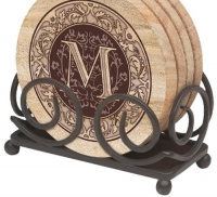 Thirstystone Dark Scroll Coaster Holder Thirstystone Dark Scroll Coaster Holder