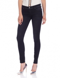 7 For All Mankind Women's The Skinny Jean in Slim Illusion Black with Bleach