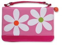 Microfiber Daisy Pink Zipper Pocket Med Microfiber Daisy Pink Zipper Pocket Med