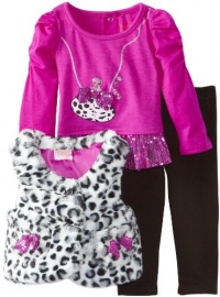 Nannette Baby-Girls Infant 3 Piece Leopard Print Vest with Shirt and Pant, Purple, 24 Months Nannette Baby-Girls Infant 3 Piece Leopard Print Vest with Shirt and Pant, Purple, 24 Months